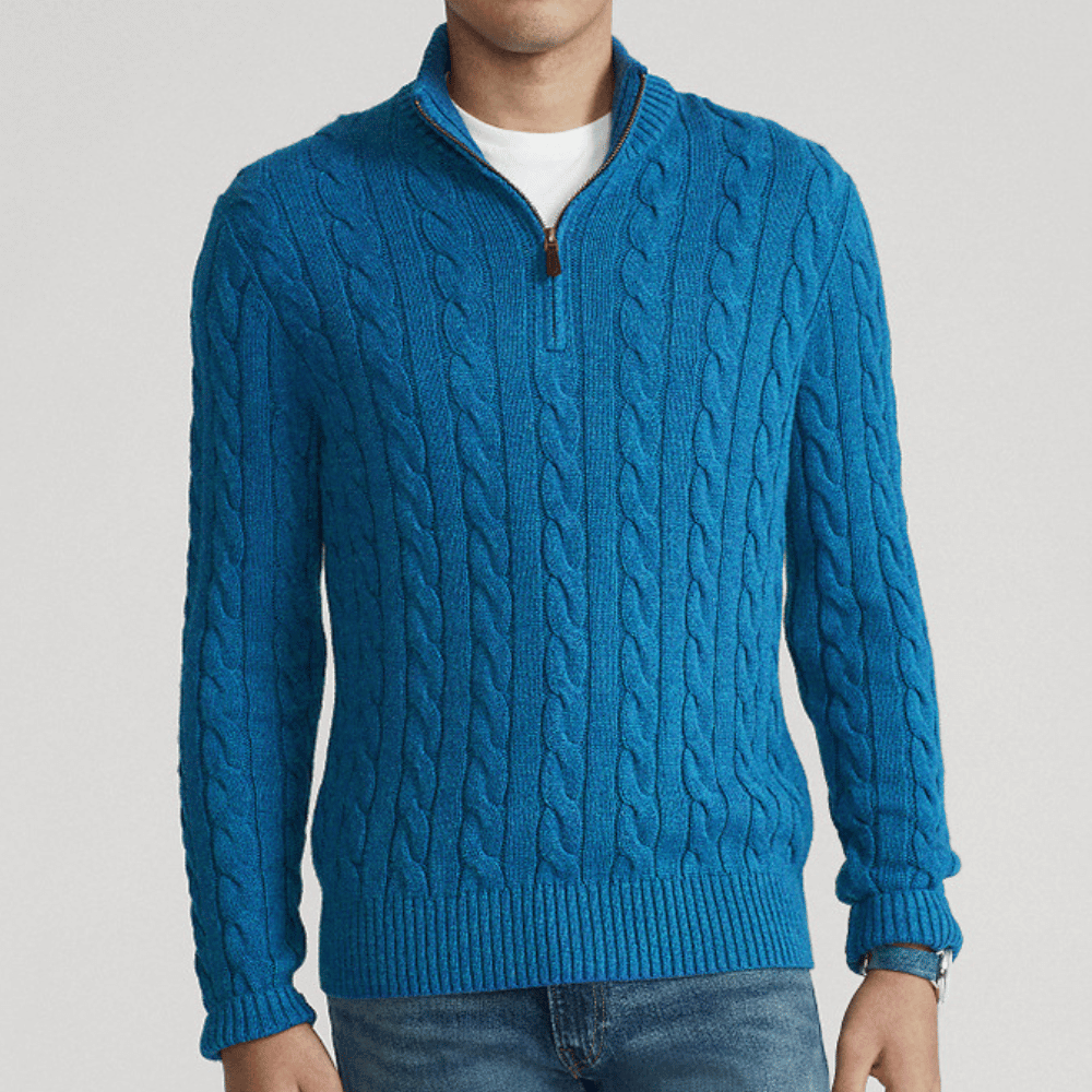 Mason - Der elegante Strickpullover mit Zopfmuster